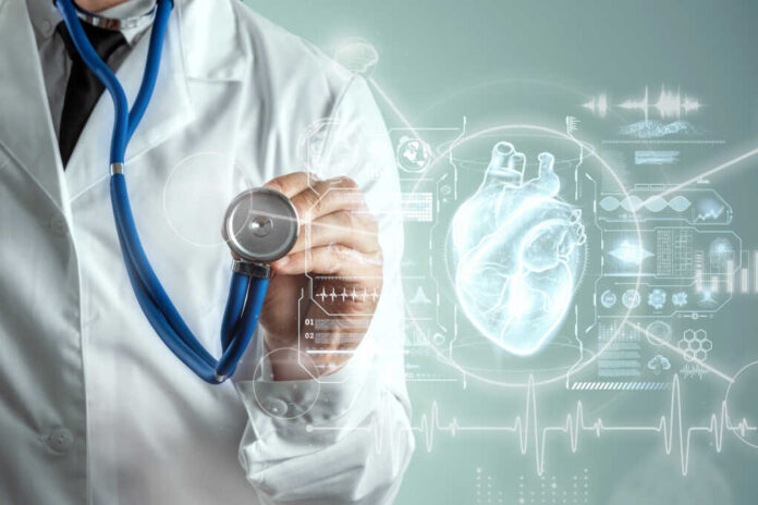 Heart,Hologram,And,Doctor,,Heart,Disease.,Health,Care,Of,The